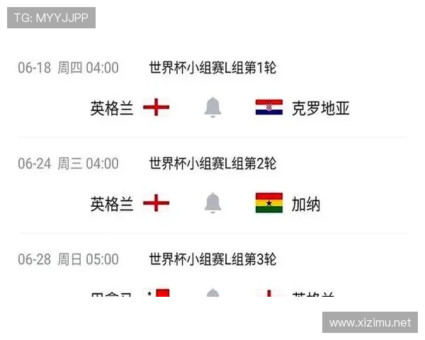 英格兰7分领跑L组：世界杯小组赛成绩整理